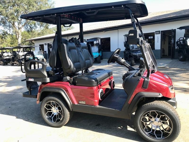 2025 Evolution D5 Ranger 2+2 Plus Flamenco Red | Cart with CarPlay