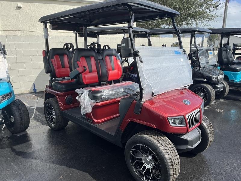 2025 Evolution D5 Ranger 4 Flamenco Red | Forward-Facing 4-Seater Cart - Image 2