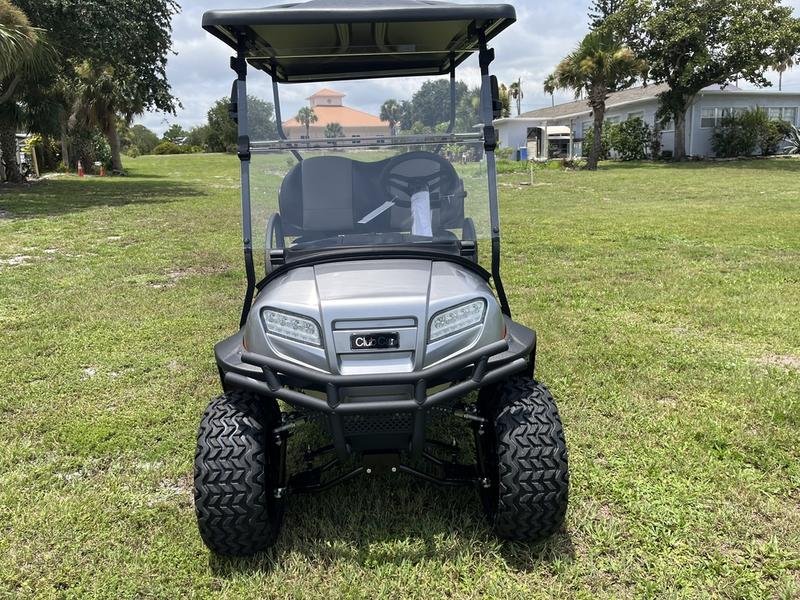 2026 Club Car Onward Lifted 4-Passenger Gas PTV | Metallic Signature Silver | Unlimited Range Sale!